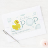Rectangulaire Sticker Baby shower en caoutchouc sur le point de  (Enveloppe)