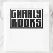 Rectangulaire Sticker BARKER SKATEBOARDS (GNARLY KOOKS) (Sac)