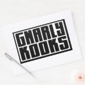Rectangulaire Sticker BARKER SKATEBOARDS (GNARLY KOOKS) (Enveloppe)