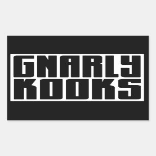 Rectangulaire Sticker BARKER SKATEBOARDS (GNARLY KOOKS)