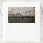 Rectangulaire Sticker Bastrop, Texas Old Iron Bridge (Sac)