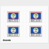 Rectangulaire sticker Belize (Feuille)