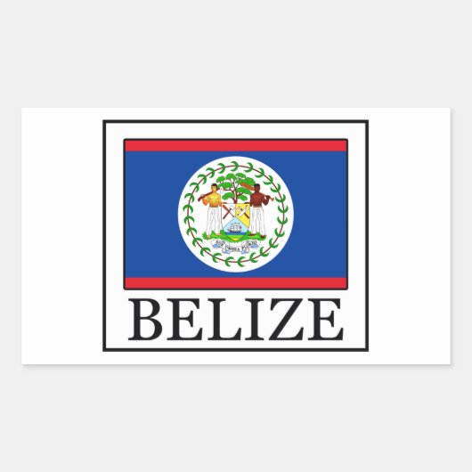 Rectangulaire sticker Belize (Devant)