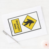 Rectangulaire Sticker Bigfoot Xing (blanc) (Enveloppe)