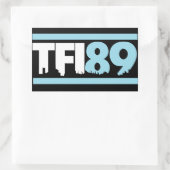 Rectangulaire Sticker bleu en Caroline TFI89 (Sac)