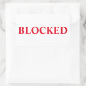 Rectangulaire Sticker bloqué (Sac)