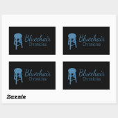 Rectangulaire Sticker Bluechair (Feuille)