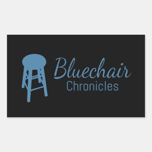 Rectangulaire Sticker Bluechair (Devant)