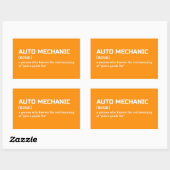 Rectangulaire Sticker boîte à outils de définition automatique (Feuille)