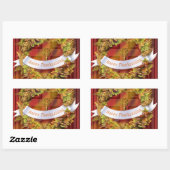 Rectangulaire Sticker bon thanksgiving (Feuille)