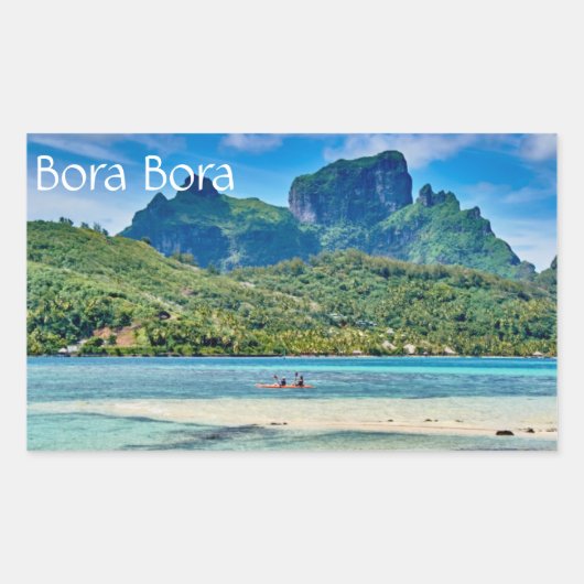 Rectangulaire Sticker Bora Bora (Devant)