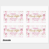 Rectangulaire Sticker Buffet Anniversaire de Chouette Whimsical (Feuille)