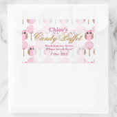 Rectangulaire Sticker Buffet Anniversaire de Chouette Whimsical (Sac)