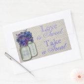 Rectangulaire Sticker Buffet Bleu Bleu pour bonbons (Enveloppe)