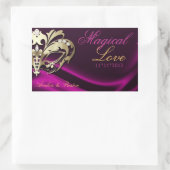 Rectangulaire Sticker Buffet Candy Masquerade Rose (Sac)