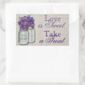 Rectangulaire Sticker Buffet De Bonbons Violet De Charme De Pays (Sac)