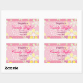 Rectangulaire Sticker Buffet Fleur Rose Whimsical (Feuille)