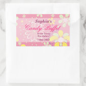 Rectangulaire Sticker Buffet Fleur Rose Whimsical (Sac)