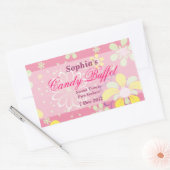 Rectangulaire Sticker Buffet Fleur Rose Whimsical (Enveloppe)