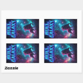 Rectangulaire Sticker Bull Galaxy 02 (Feuille)