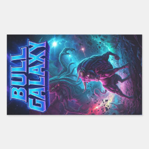 Rectangulaire Sticker Bull Galaxy 02