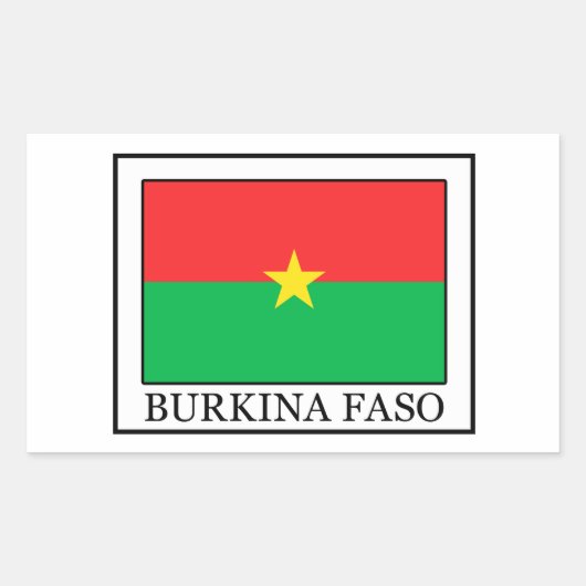 Rectangulaire sticker Burkina Faso (Devant)