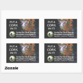 Rectangulaire Sticker C-DEBI - Mettez un CORK dedans (Feuille)