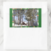 Rectangulaire Sticker "Cabine de Noël" (Sac)