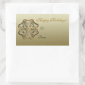 Rectangulaire Sticker cadeau de flocon de neige (Sac)