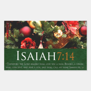 Rectangulaire Sticker cadeau de Noël customisé religieux