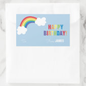 Rectangulaire Sticker cadeau Whimsical Rainbow personnalisé (Sac)