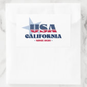 Rectangulaire Sticker California My Home State (Sac)