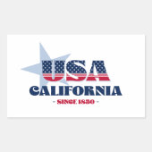 Rectangulaire Sticker California My Home State (Devant)