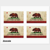 Rectangulaire Sticker californien (Feuille)