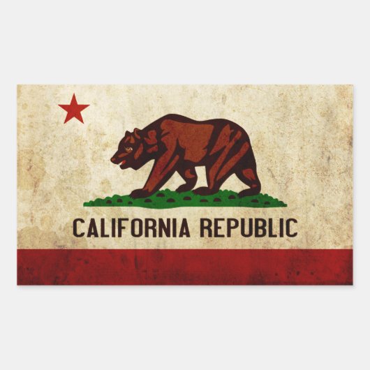 Rectangulaire Sticker californien (Devant)