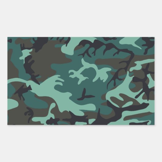Rectangulaire Sticker Camouflage Militaire (Devant)