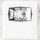 Rectangulaire Sticker carlin (Sac)