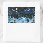 Rectangulaire Sticker Cascade Snowflake (Sac)