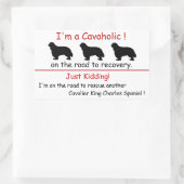 Rectangulaire Sticker Cavaholic Cavalier King Charles (Sac)