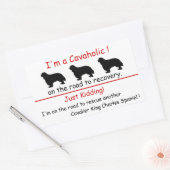 Rectangulaire Sticker Cavaholic Cavalier King Charles (Enveloppe)