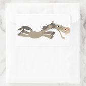 Rectangulaire Sticker Cheval Cartoon Doux (Sac)
