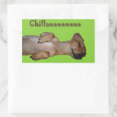 Rectangulaire Sticker Chillaxin Chiweenie (Sac)