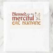 Rectangulaire Sticker Christian "Eat Humane" (Sac)