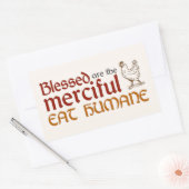 Rectangulaire Sticker Christian "Eat Humane" (Enveloppe)