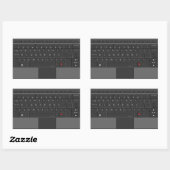 Rectangulaire Sticker clavier ABC (Feuille)