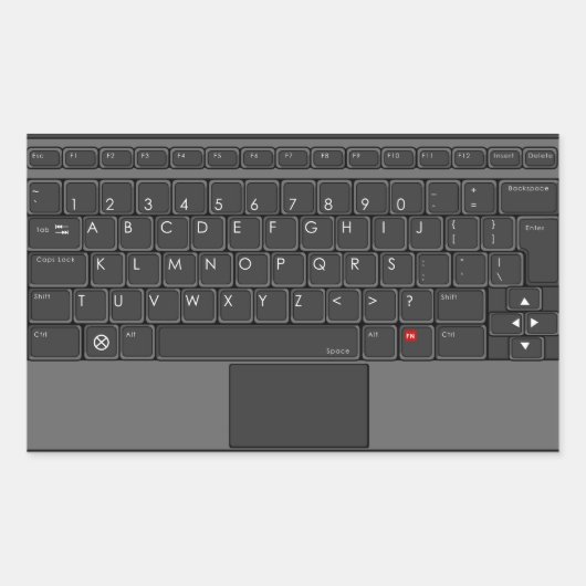 Rectangulaire Sticker clavier ABC (Devant)