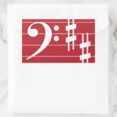 Rectangulaire Sticker Clé de basse (Sac)