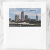 Rectangulaire Sticker Cleveland OH Skyline (Sac)