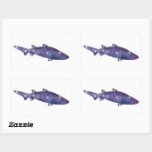 Rectangulaire Sticker Constellation de Requin (Feuille)