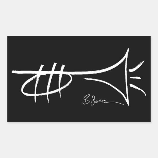 Rectangulaire Sticker cool pour trompette par Brian Swartz (Devant)